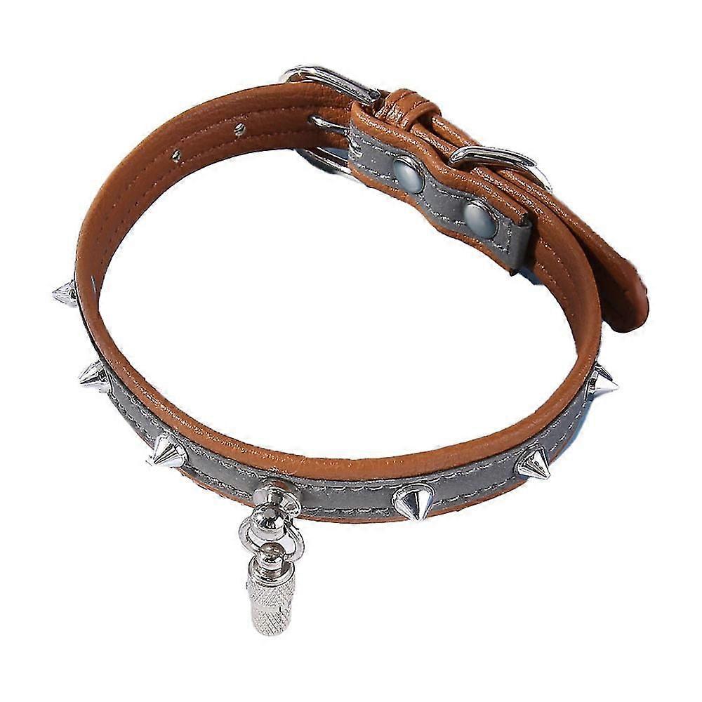 Tikuajgift Leather Cat Collar With Studded For Small Medium Large Breed Best Gift Pet Rivet Collar B