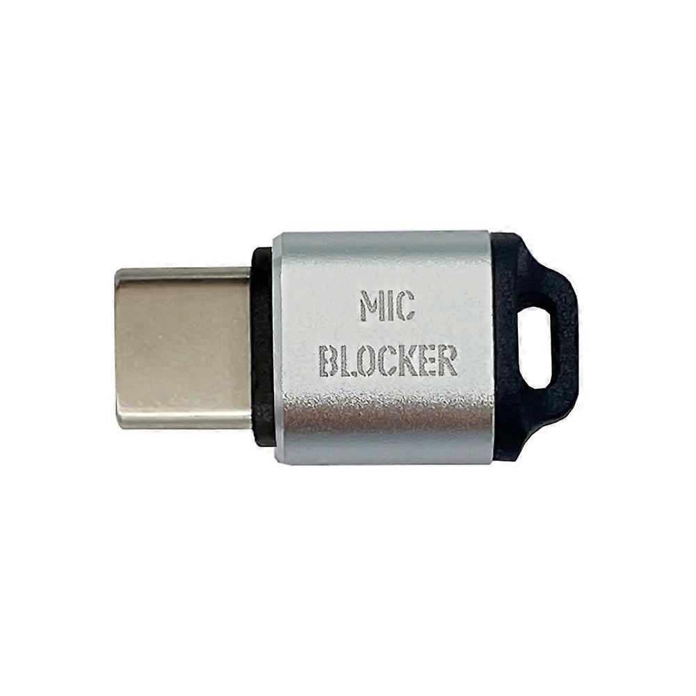 Microphone Lock USB C MIC Blockers Microphone Sound Security Guard for Any USB C Devices Laptop Smartphone Tablet Silver