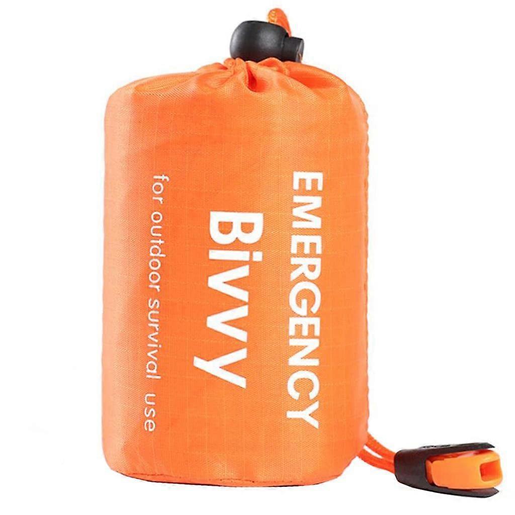 Emergency Sleeping Bag Survival Blanket Storage Sack Compact Drawstring Bag for Outdoor Camping Gear, Waterproof Material