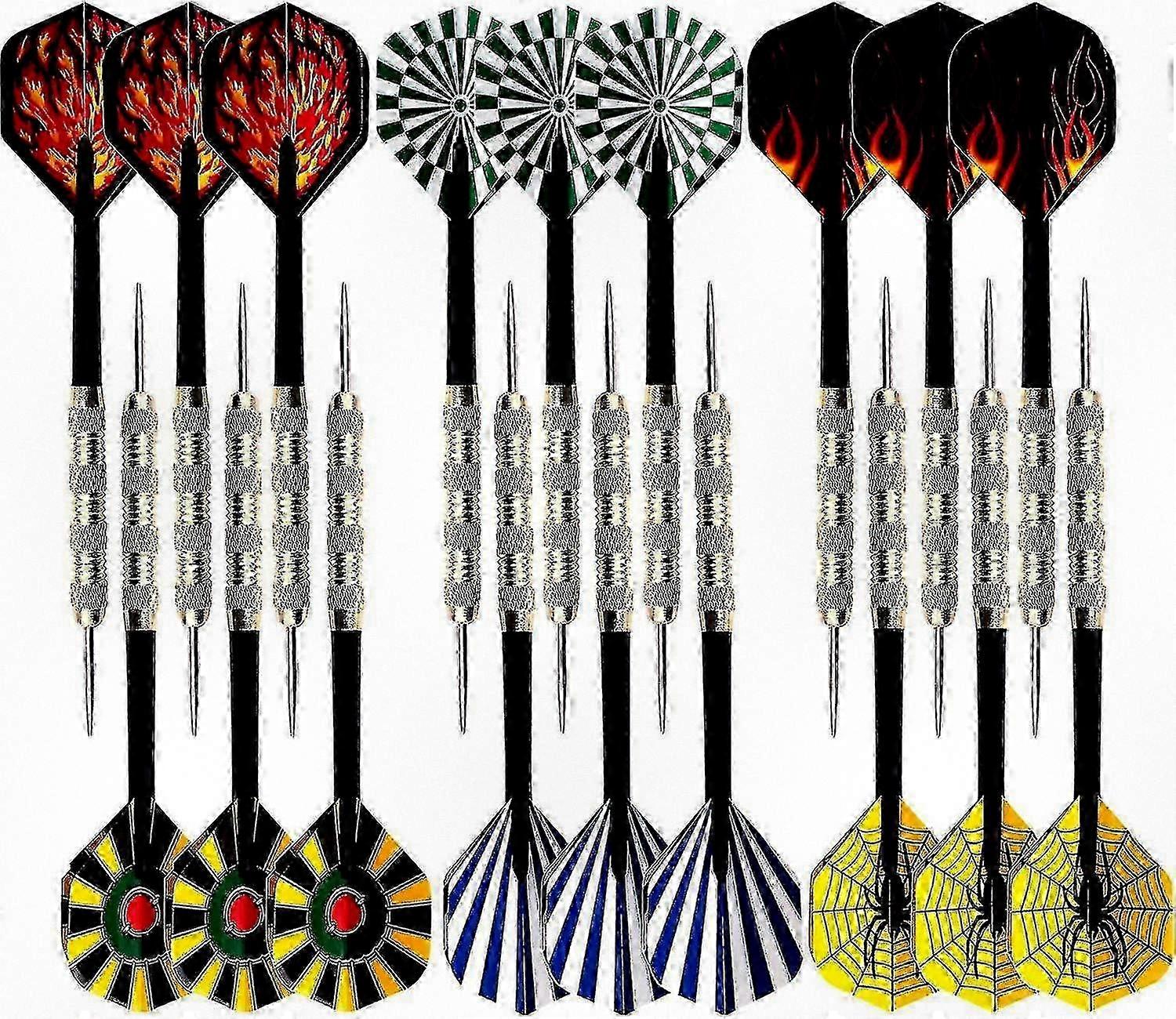 Set di freccette professionali con punta in acciaio con punte in metallo, freccette da 18 pezzi per un gioco di precisione