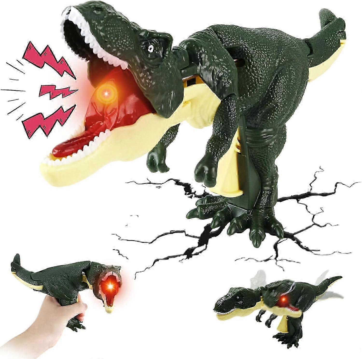 New Realistic Dinosaur Figures with Dinosaur Sound Effect  Stress Relief Toys Trigger Press Dinosaur Toys T-Rex Decompression Dinosaur Toy