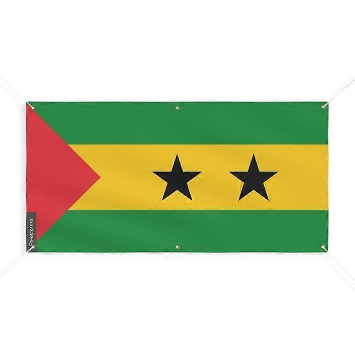 Sao Tome and Principe Flag Banner 6 Grommets 100x200cm Polyester