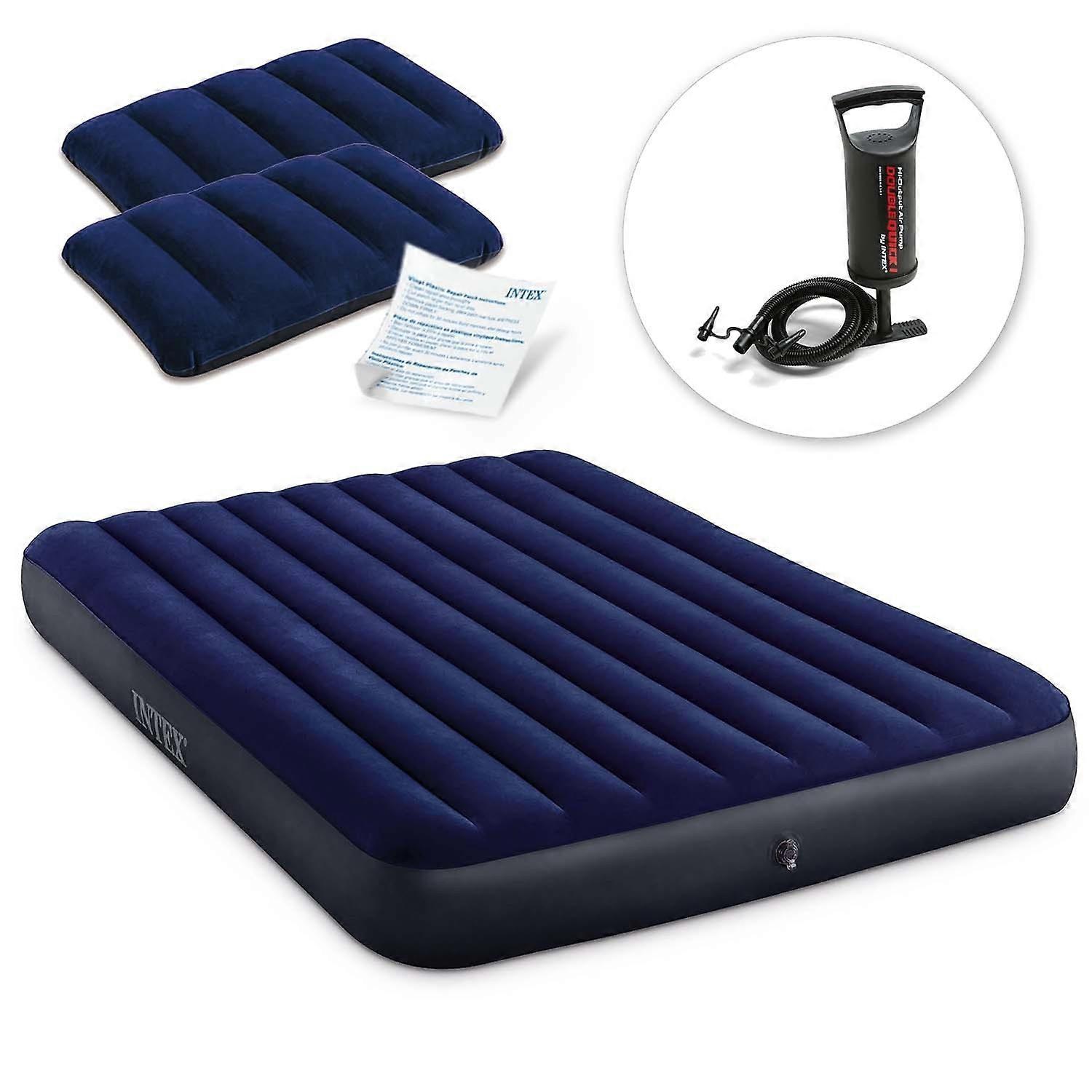 Inflatable mattress 203x152x25 cm with INTEX 64765 piston pump