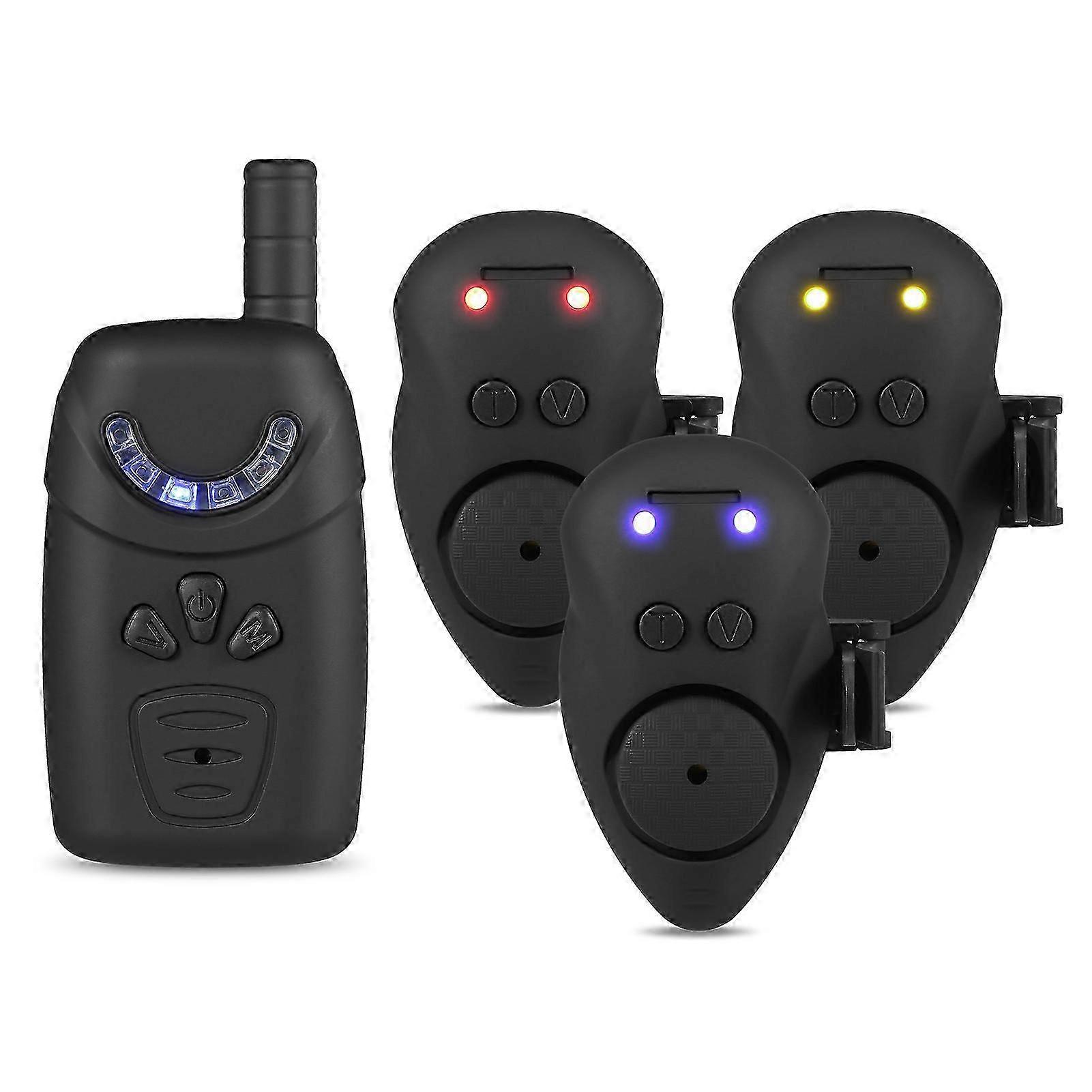 Angelköder-Alarm-Set mit tragbarem Gehäuse Angelköder-Alarm-Set Leuchtender Angelköder-Indikator Digitales Angel-Alarm-Kit Köderalarm Leuchtend
