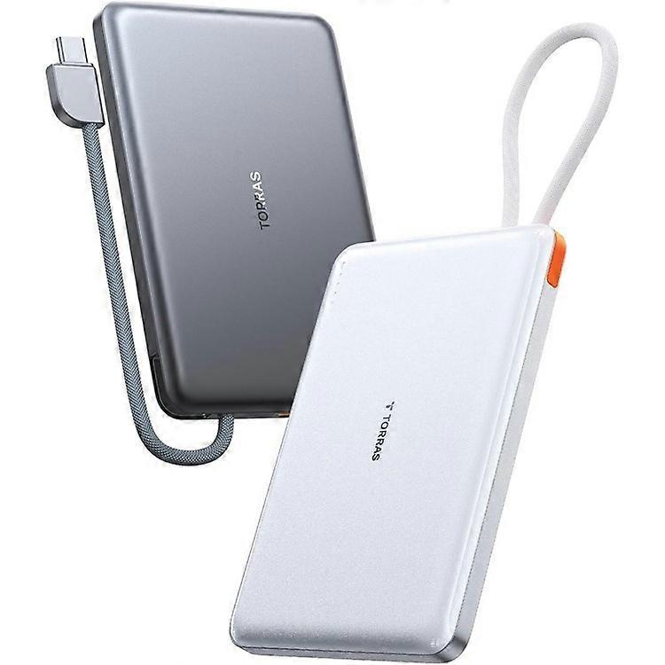 TORRAS Mini Power Bank 10000mAh Câble Type-C intégré 22.5W Chargeur portable à charge rapide