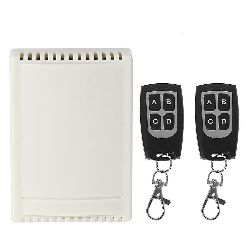 for Smart Wireless Remote Control Light Switch 433Mhz 2xTransmitter with 1x Receiver 433 Mhz for Gate LED Ceiling Lamp Black