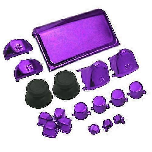 Electroplating Button Set for PS4 Slim (Purple)