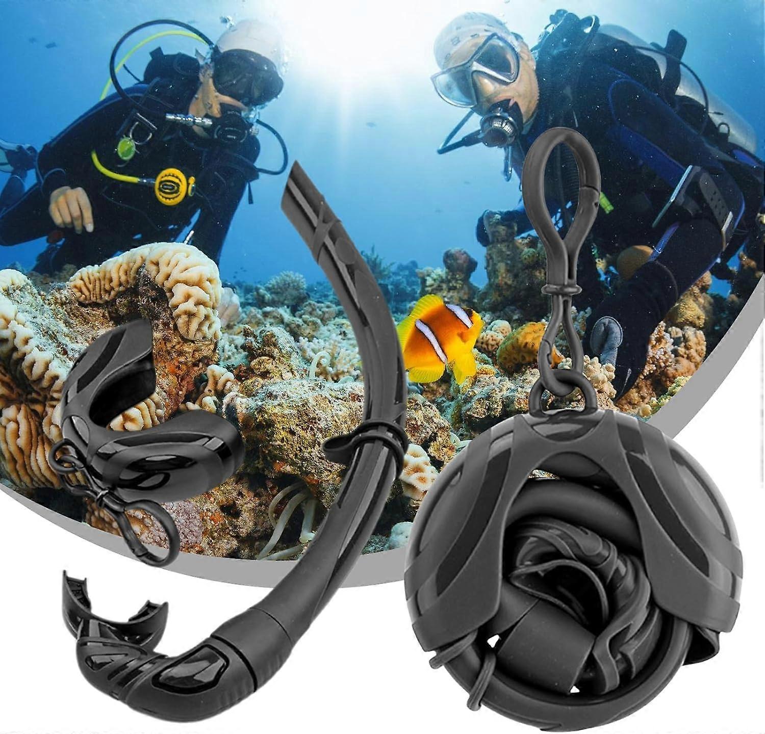 Flexible Rolls Up Silicone Snorkels For Swimming, With Hanging Buckles, Freediving Snorkels, Diving Accessories