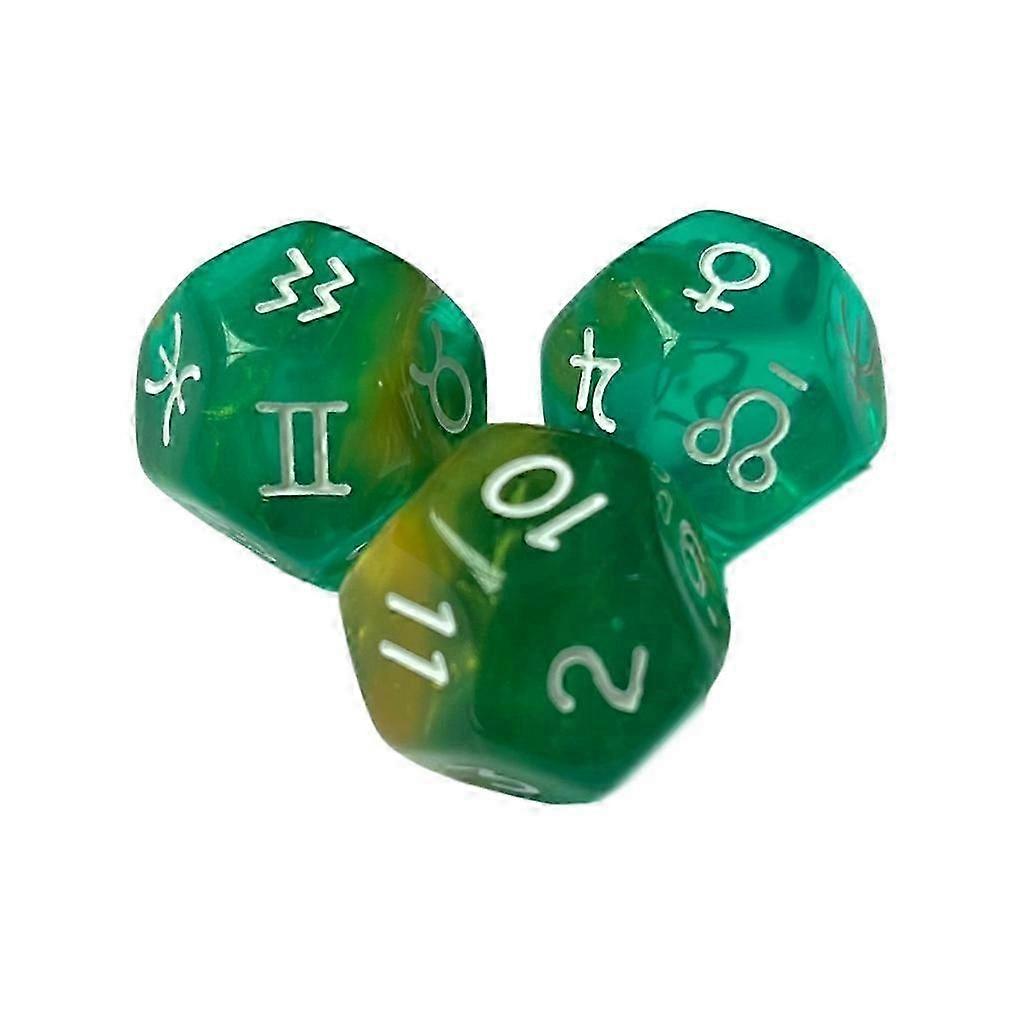 3 Pcs Astrological Dice-12-Sided Astrology Dice-Constellation Dice-Party Favor