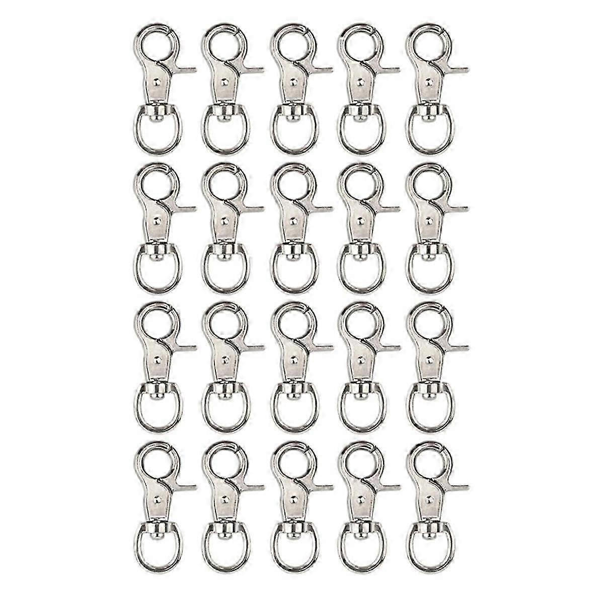 20PCS Trigger Snap Hooks Heavy Duty Swivel Snap Hooks Metal Clasps Lanyard Clips Trigger Snaps for