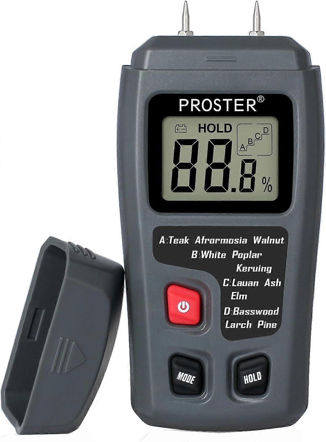 2 Pin Wood Moisture Tester Digital Humidity 0.1% Resolution for Wood, Logs, Concrete, Cardboard