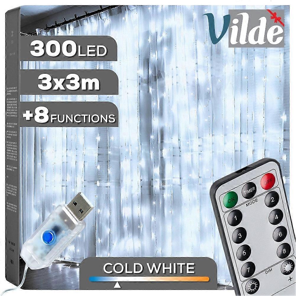 Light curtain with remote control 300 LED 3 m