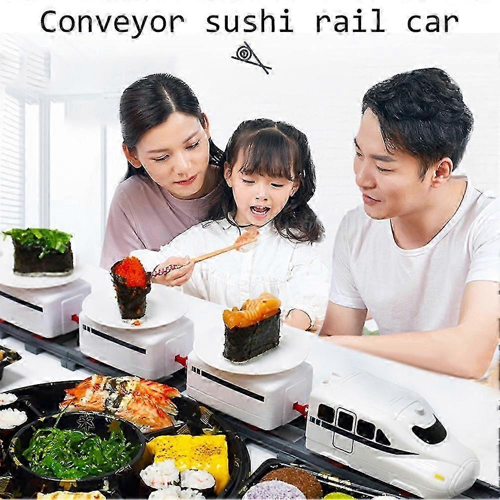2025 Track Dining Table Props Rotating Small Train Tableware Revolving Sushi Table