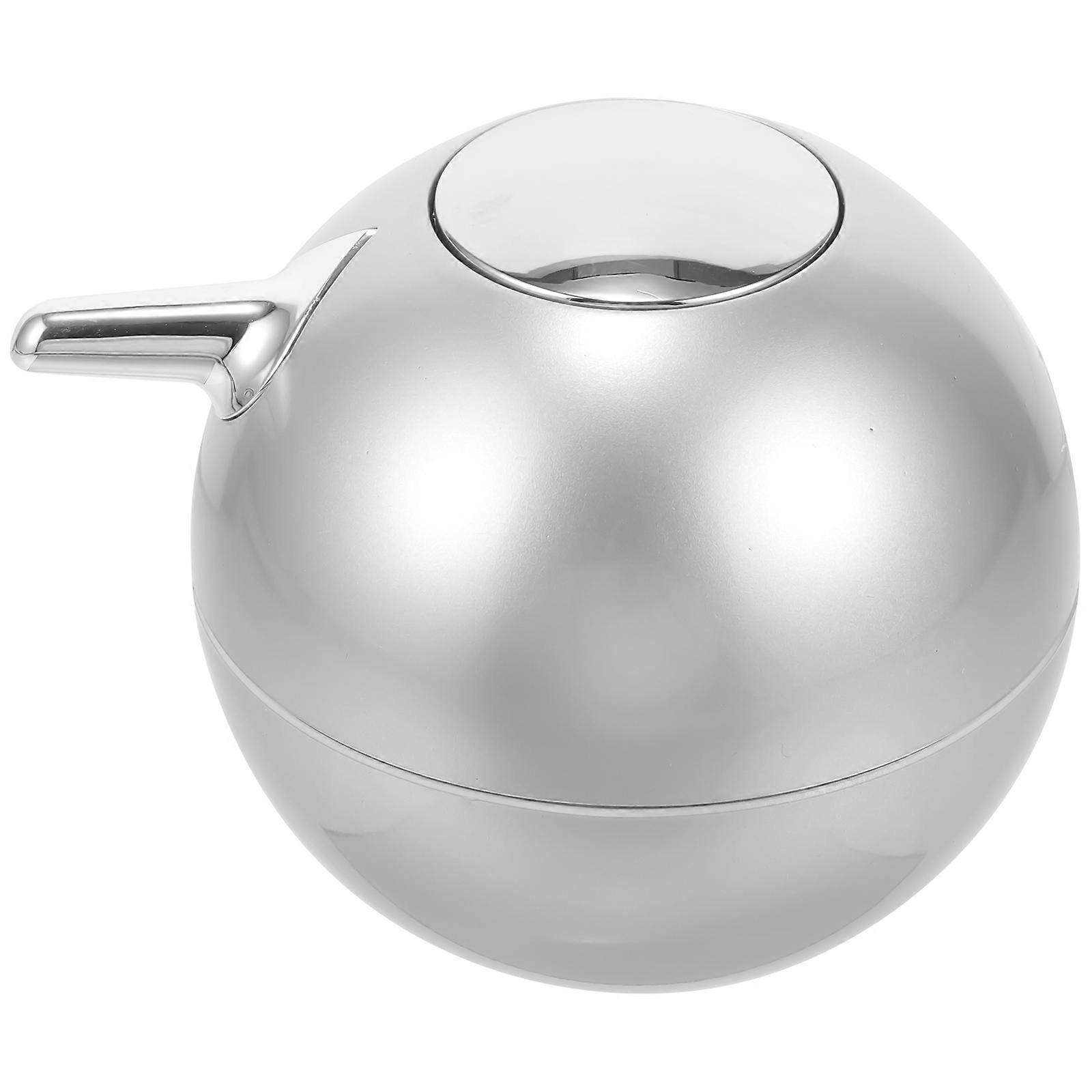 Decorative Handwash Dispenser 380ml Spherical Lotion Bottle Silver For Hotel And Home Use With ABS Plastic 1Pcs