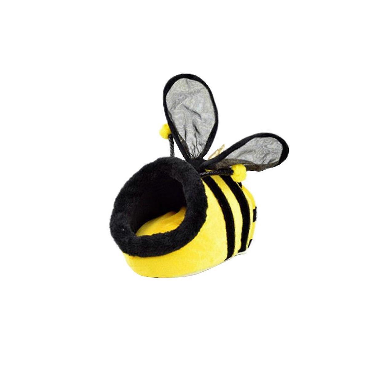 Mini Animal Bed Mini Pet Cushion Pad Bed Bee Shape for Hamster Hedgehog Squirrel Mice Rats Pet Owners 18cm Bottom Front Width 1Pcs