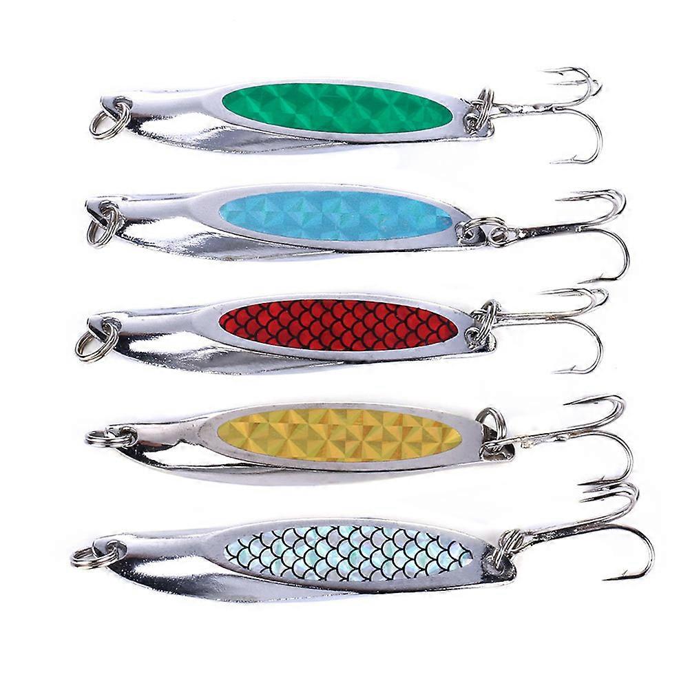 Fishing Tackle Booster Beveled Sequins Metal Lures Reusable 5Pcs