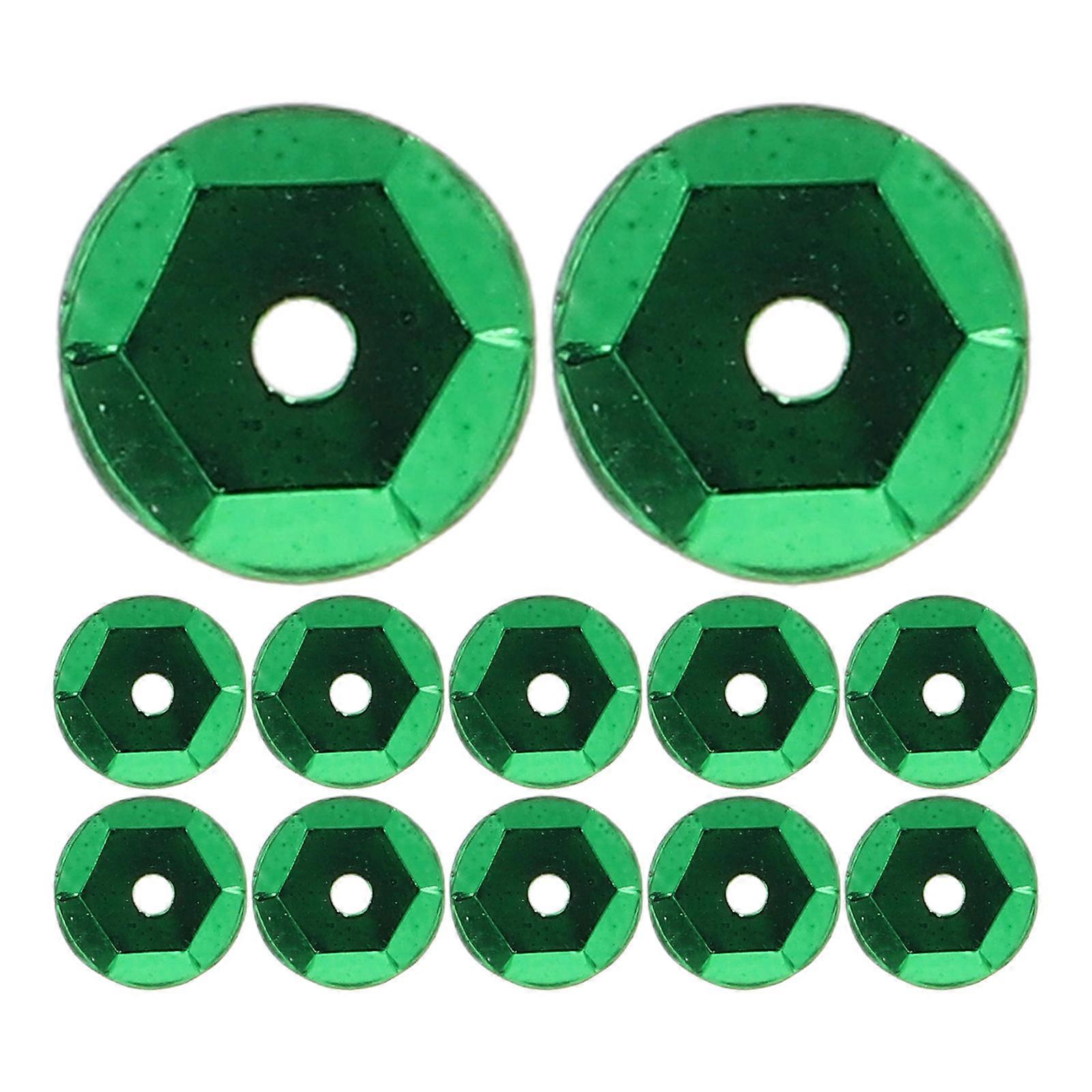 Craft Enthusiasts Diy Hobbyists Round Sequins for Clothing Shoes Bags Green Plastic 0.60X0.60X0.20cm 1Set