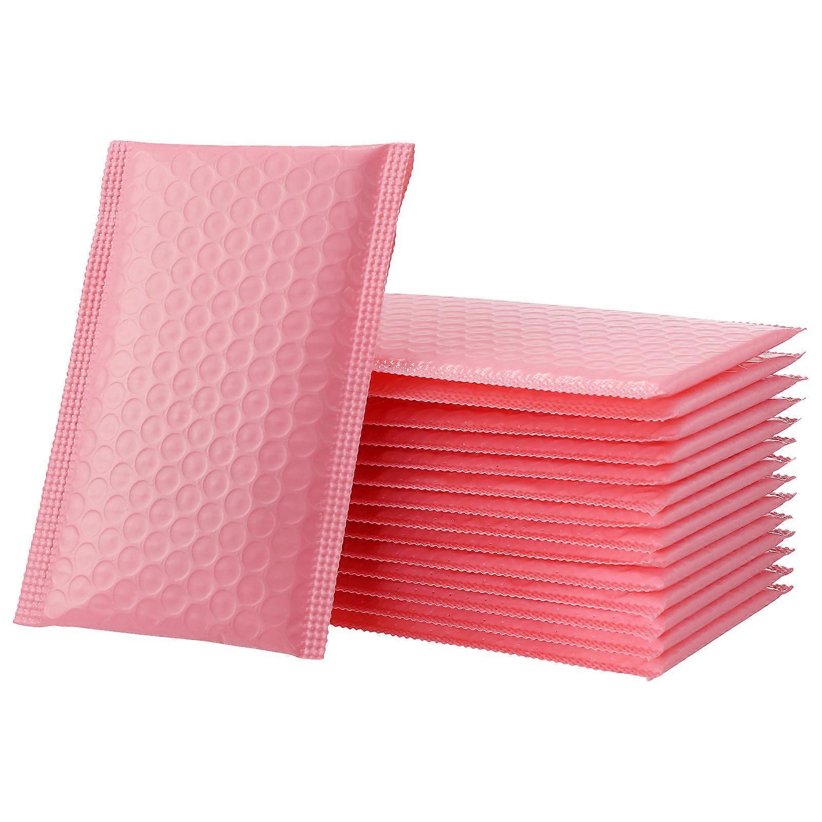 50pcs Pink Bubble Mailers Sacs d’enveloppe à bulles PE imperméables pour une utilisation de stockage, anti-impact et léger