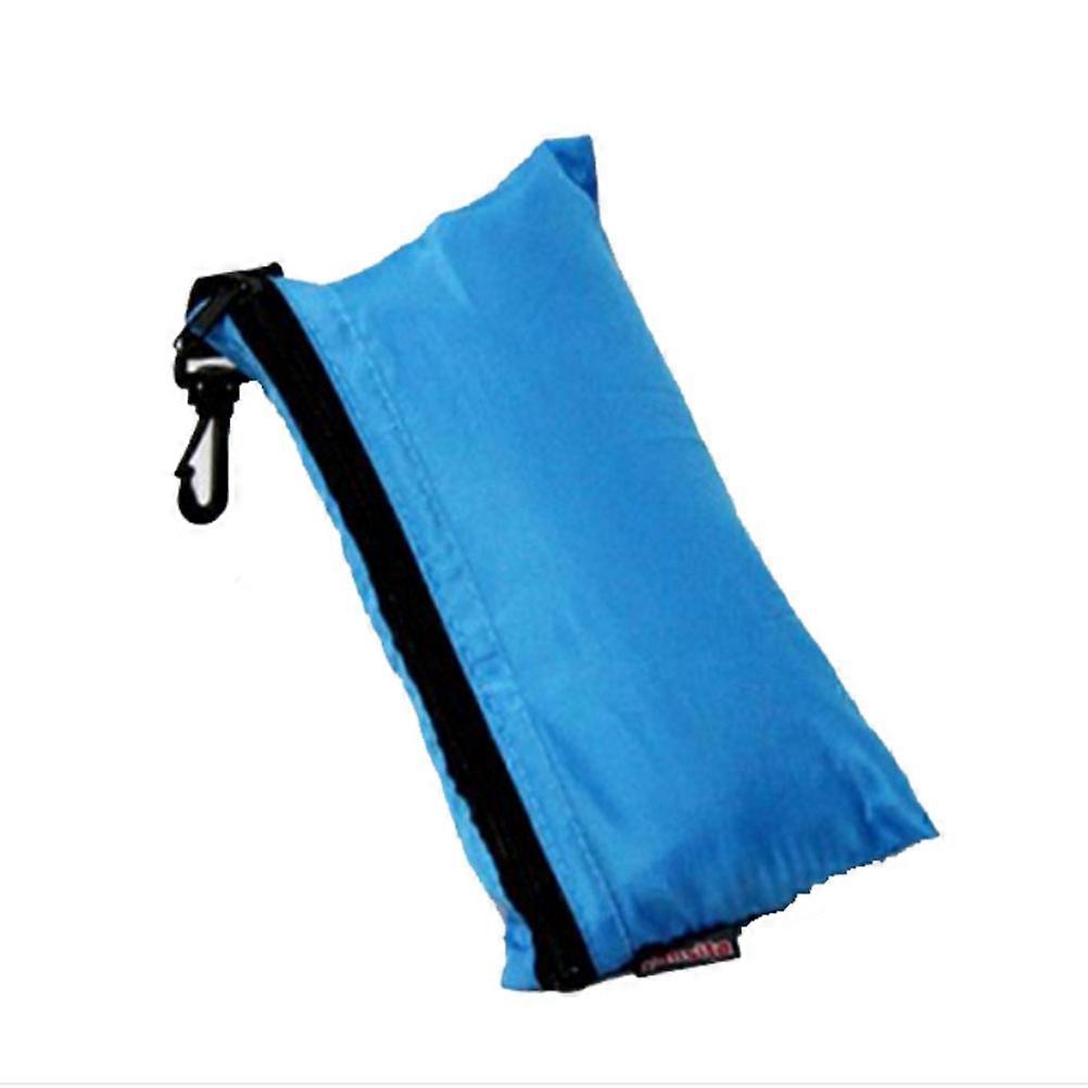 Single Sleeping Bag Liner Sky Blue Compact Design For Travel Hotel Use 1Set