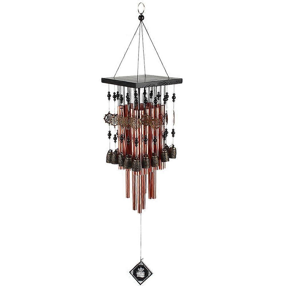 Copper Bell Pendent Wind Chimes Metal Home Decoration Indoor Space Red Color Aluminum Material 1Pcs