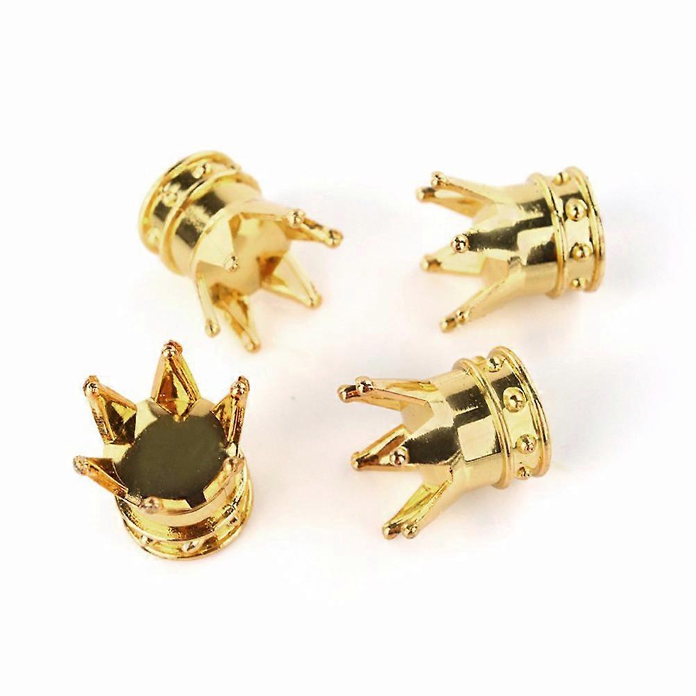 Tire Valve Stem Cap Crown Shape 2.6x2CM ABS 8Pcs