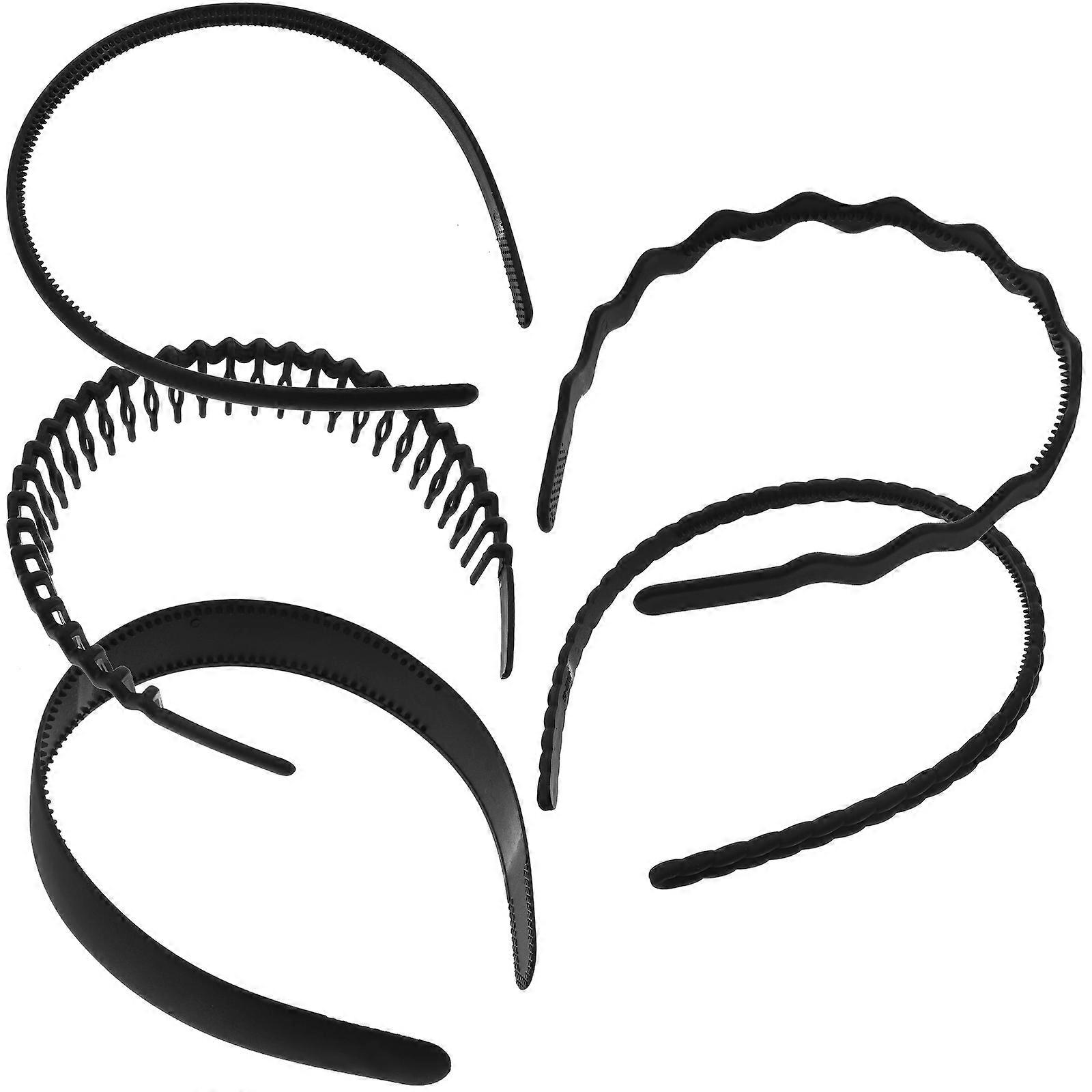 Kafa Bandı Cilt Bakımı Kadın Saç Bantları Yüz Yıkama Saç Bantları Plastik Anti-Kayma Günlük Kullanım 5 Adet