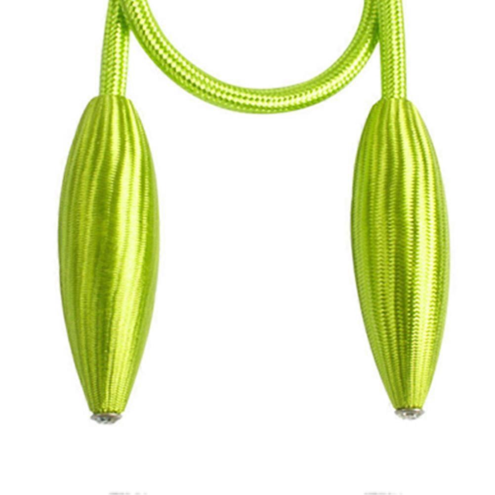 Magnetic Curtain Tieback Twisted Shape Simple Design For Indoor Use Green 60 x 1 x 1 Cm No Drilling Required 2Pcs