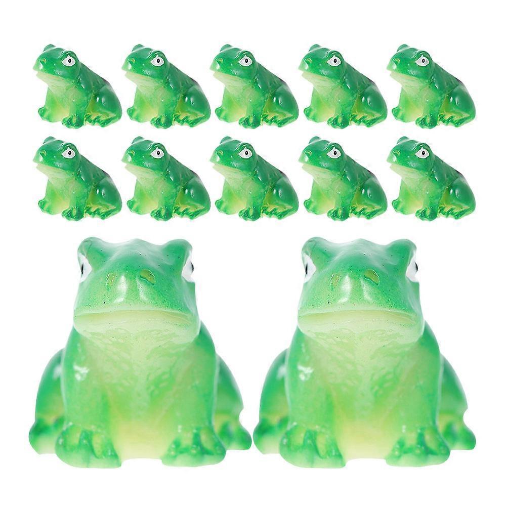 Resin Miniature Frogs Tiny Frog Figurines Home Decor Yellow 40Pcs