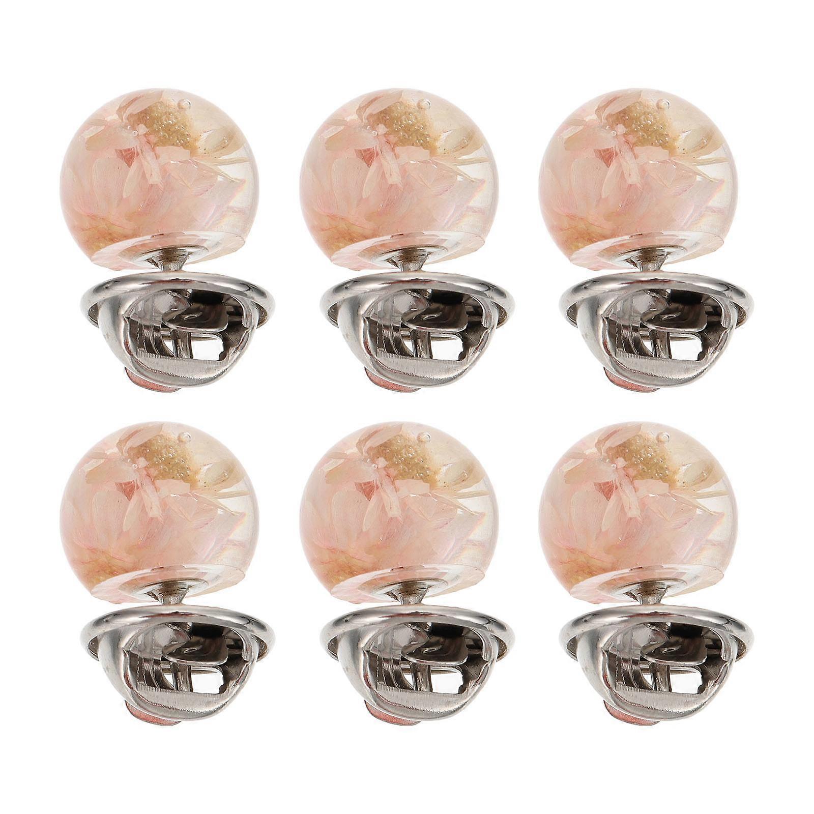 Safety Button For Clothes Collar Corsages Buttons Diy Decoration Plastic 1.7X1.1Cm 6Pcs