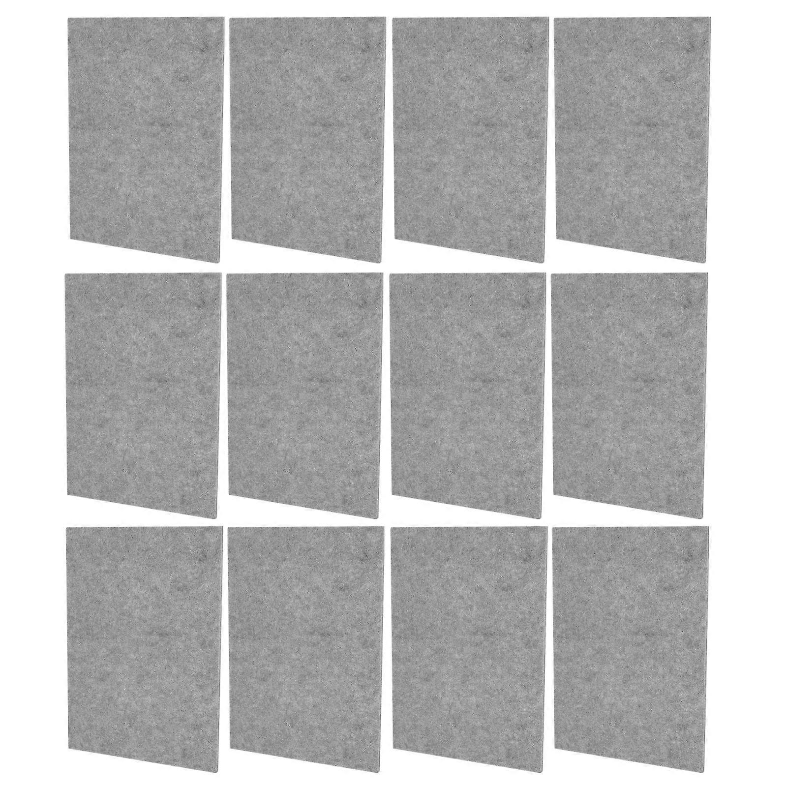 Sound Insulation Panels Professional Soundproof Board Acoustic Absorption Panel for KTV 12Pack Grey Rectangular