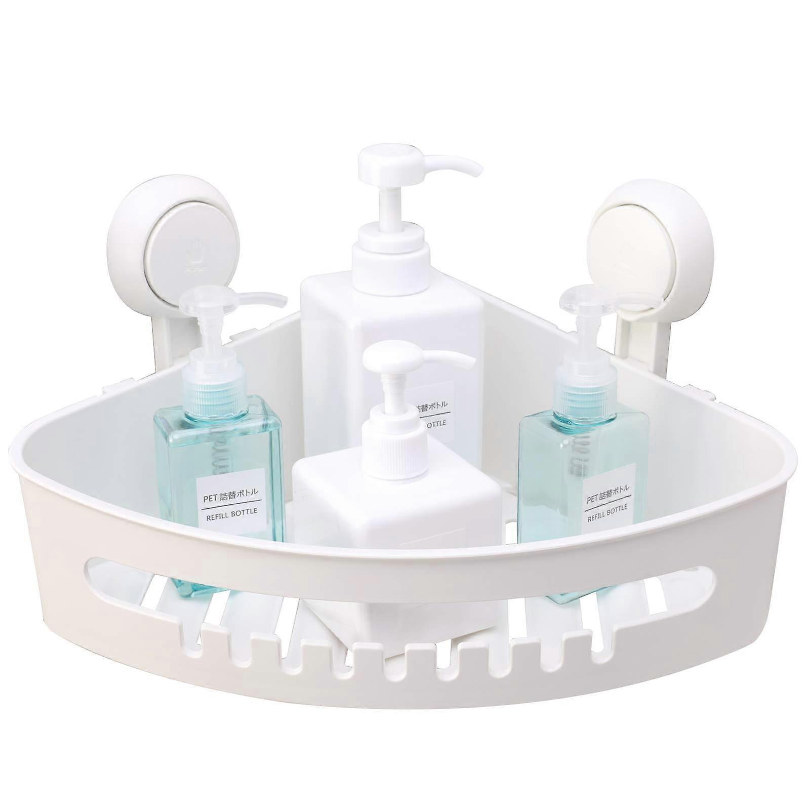 Shower Caddy Corner Suction Small Bathroom Shower Shelf Storage Basket