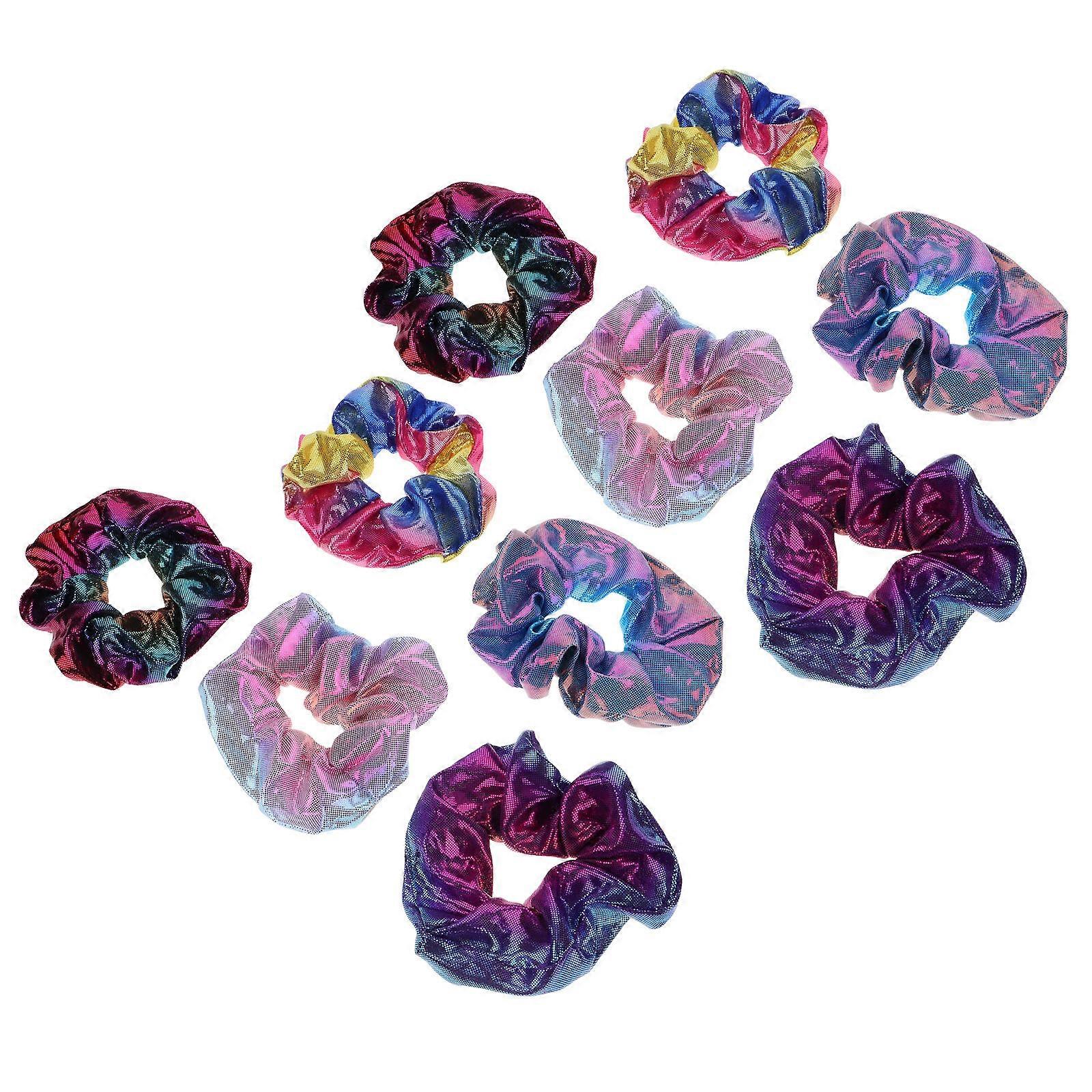 Here's a polished and professional product description based on your input:
**10pcs Gradient Color Cloth Scrunchies for Women – Stylish &