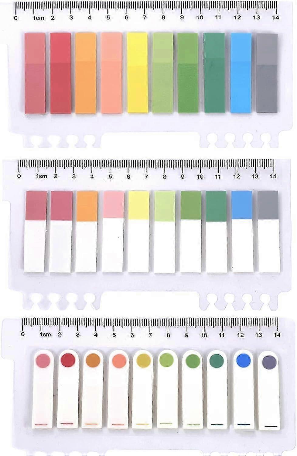 600 pcs index onglets avec règle, 3 modèles inscriptible page marqueur autocollant notes fichiers drapeaux autocollants étiquettes 2025