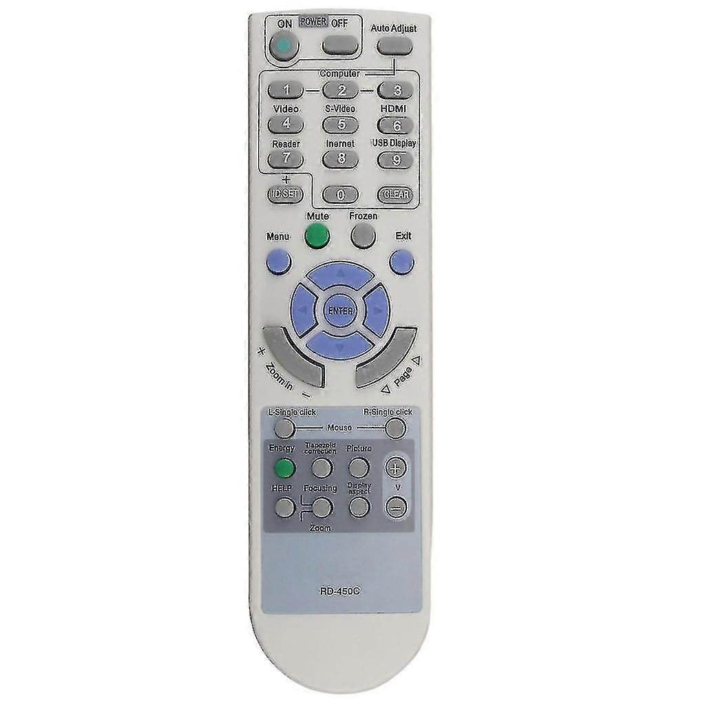 Replacement remote control for NEC projector, RD-450C, RD-448E