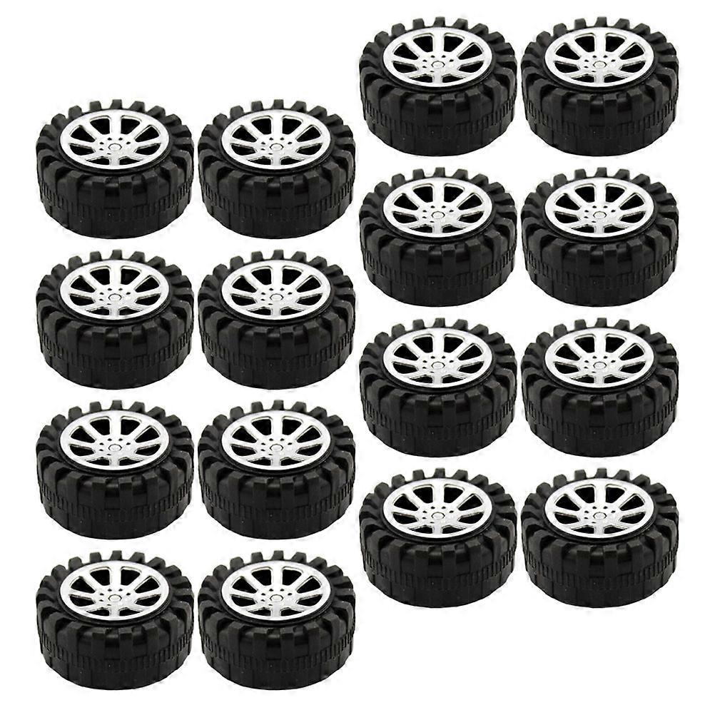 40PCS DIY Model Wheels for Car Crafts – Small Wheel Accessories Compatible with Various Car Model Kits and Craft Projects – Easy to Disassemble