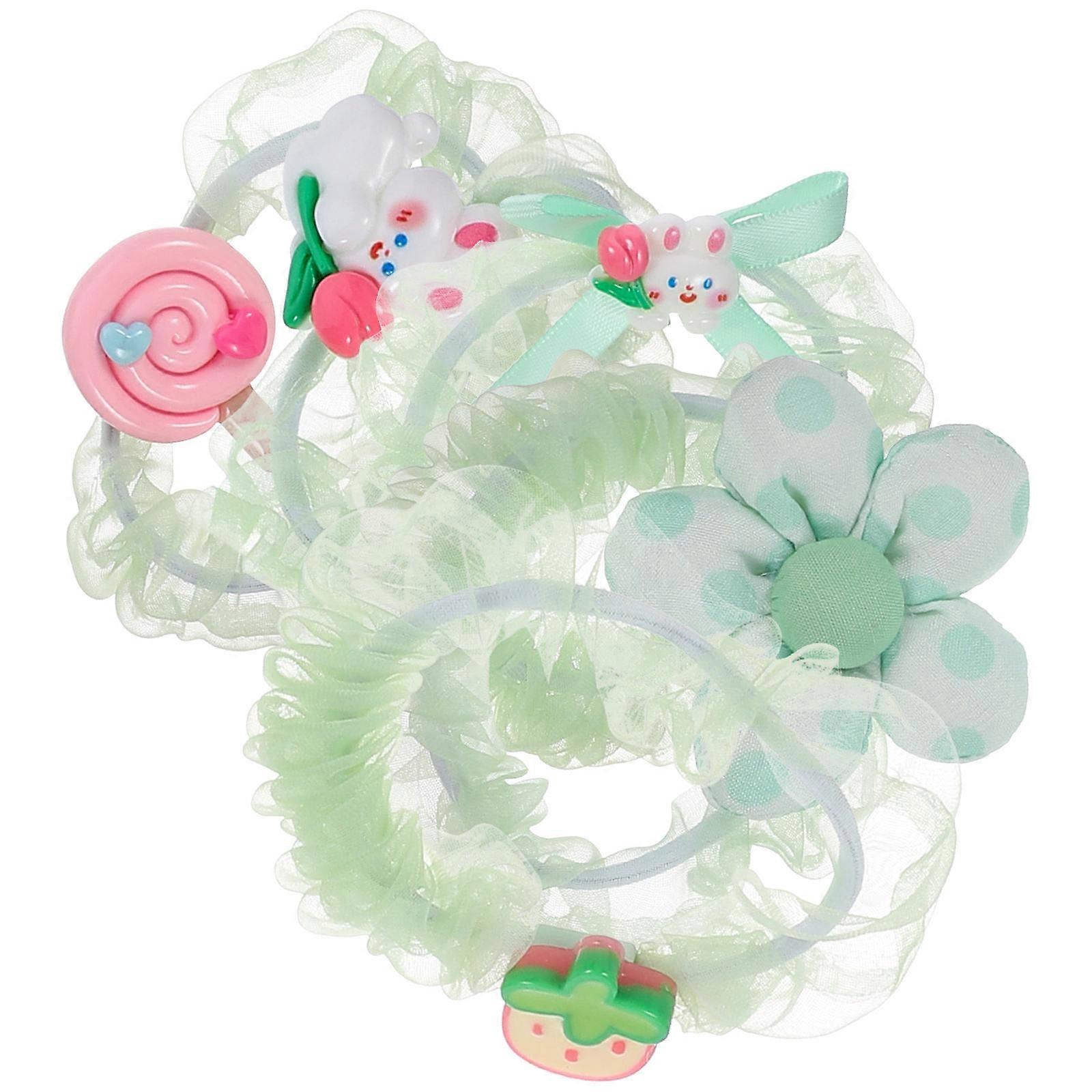 Here's a polished product description for your cute hair scrunchies:
**5pcs Cute Hair Scrunchies – Stylish Ponytail Holders for Everyday &