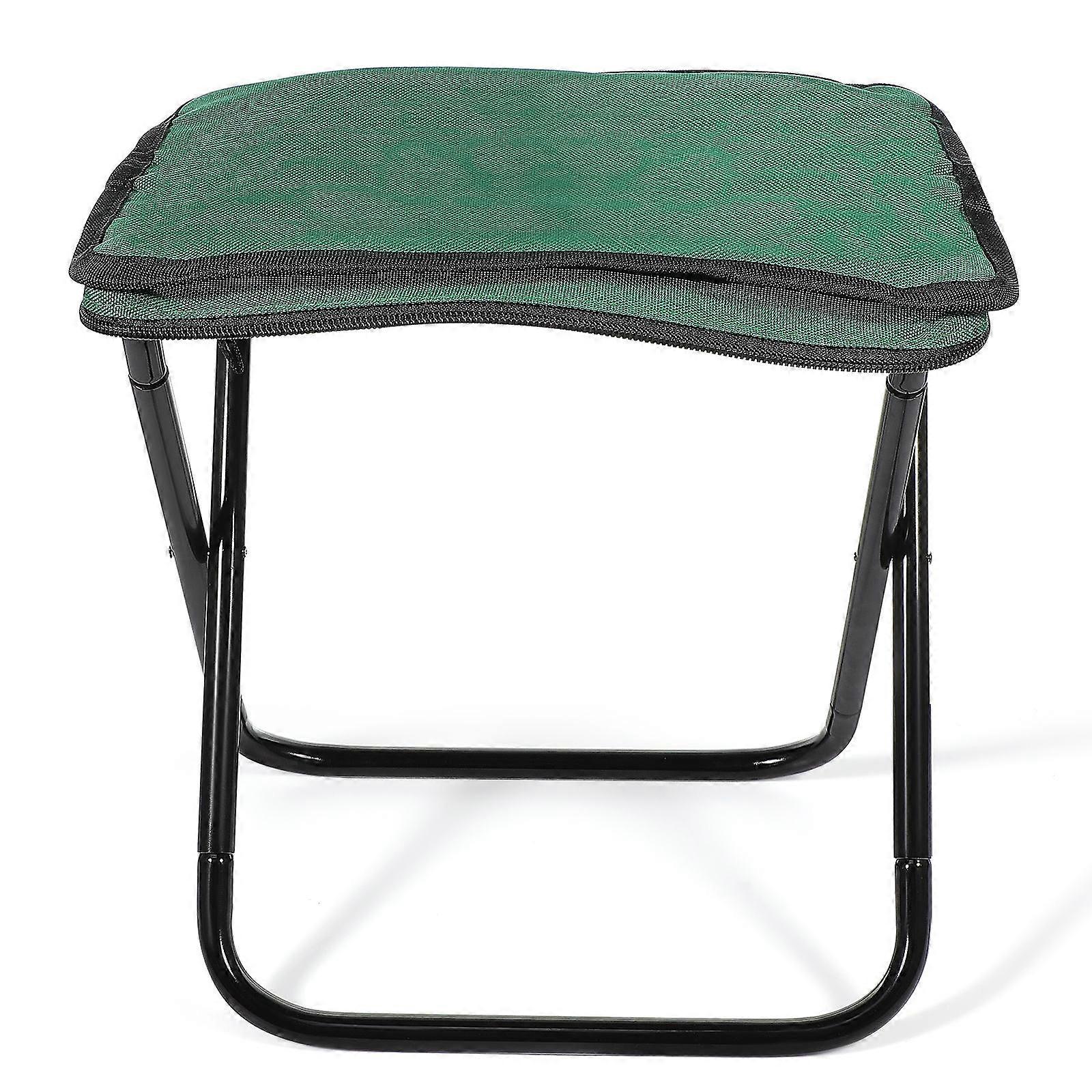 Portable Folding Stool with Lightweight Aluminium Alloy for Outdoor Use Green Color Compact Design