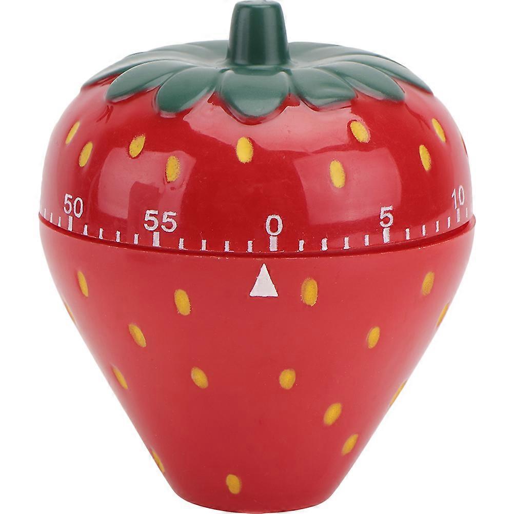 Strawberry Shaped Mechanical Kitchen Timer, Adorable Cartoon Design, Easy to Use Countdown Timer for Cooking and Baking Management