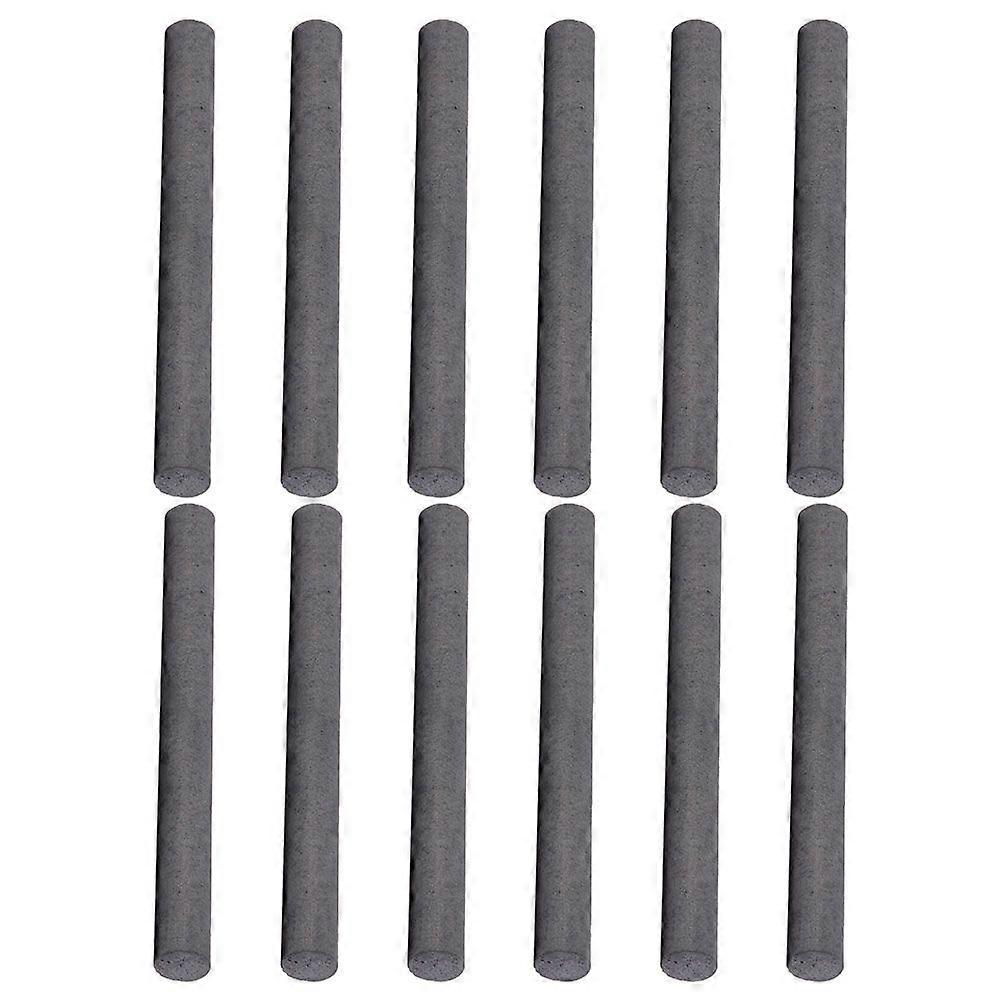 12pcs Graphite Electrode Carbon Rod 6mm Diameter Graphite Carbon Rod Electrode Cylinder Tube Bar Graphite Rod For Study Electrochemical Experiments