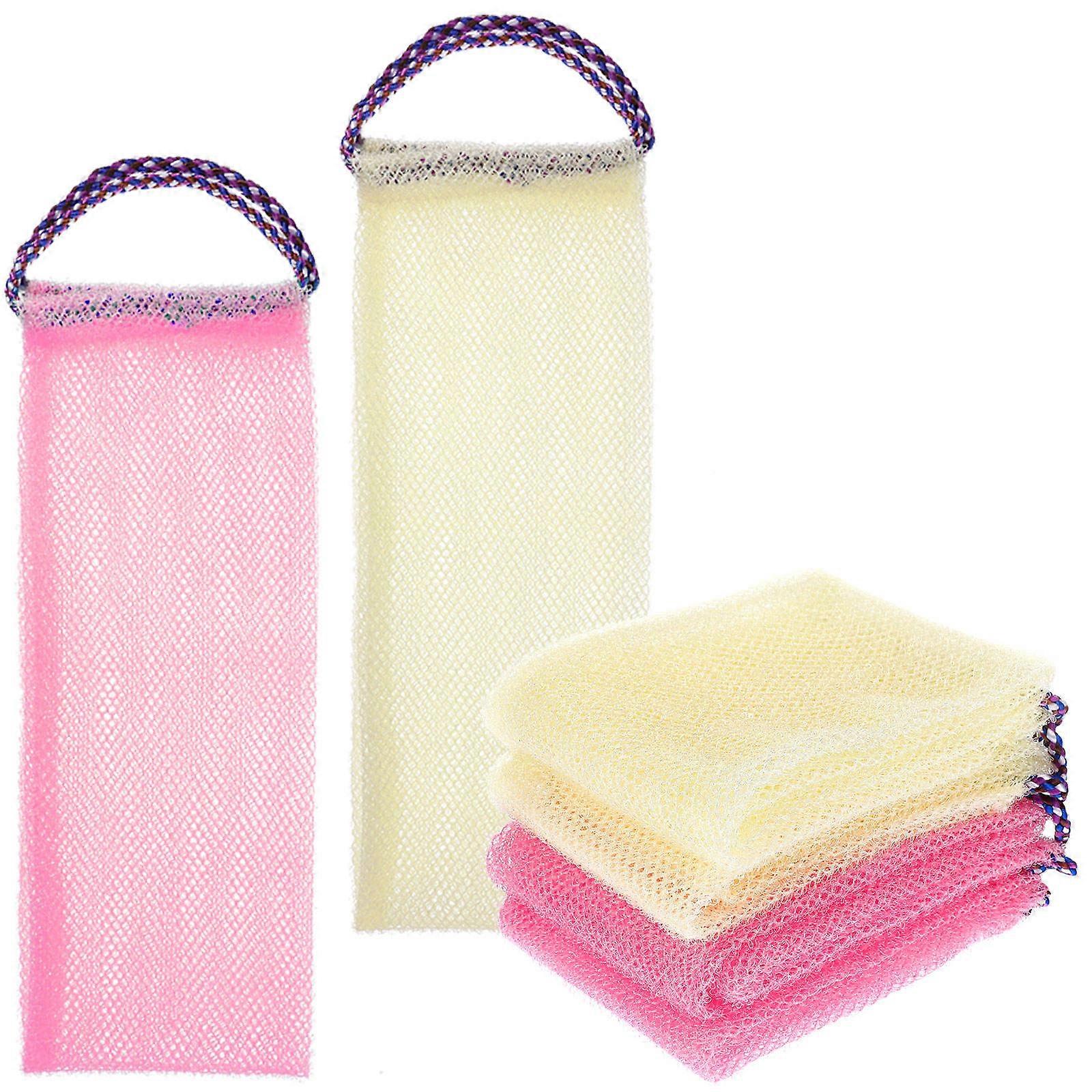 Body Scrubber Towel Three-dimensional Weaving Technology For Shower 4Pcs