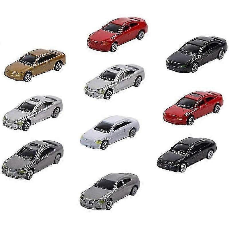10 Pack 1/87 Mini Model Car Painted Car Models Scenery Layout Set Model