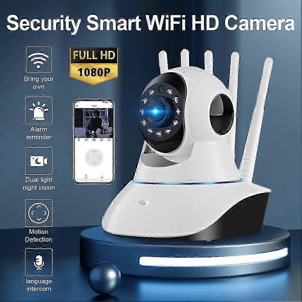 Baby Pet Monitor 720P 1MP Two-way Voice 360 HD Security Camera with Motion Detection and Memory Card