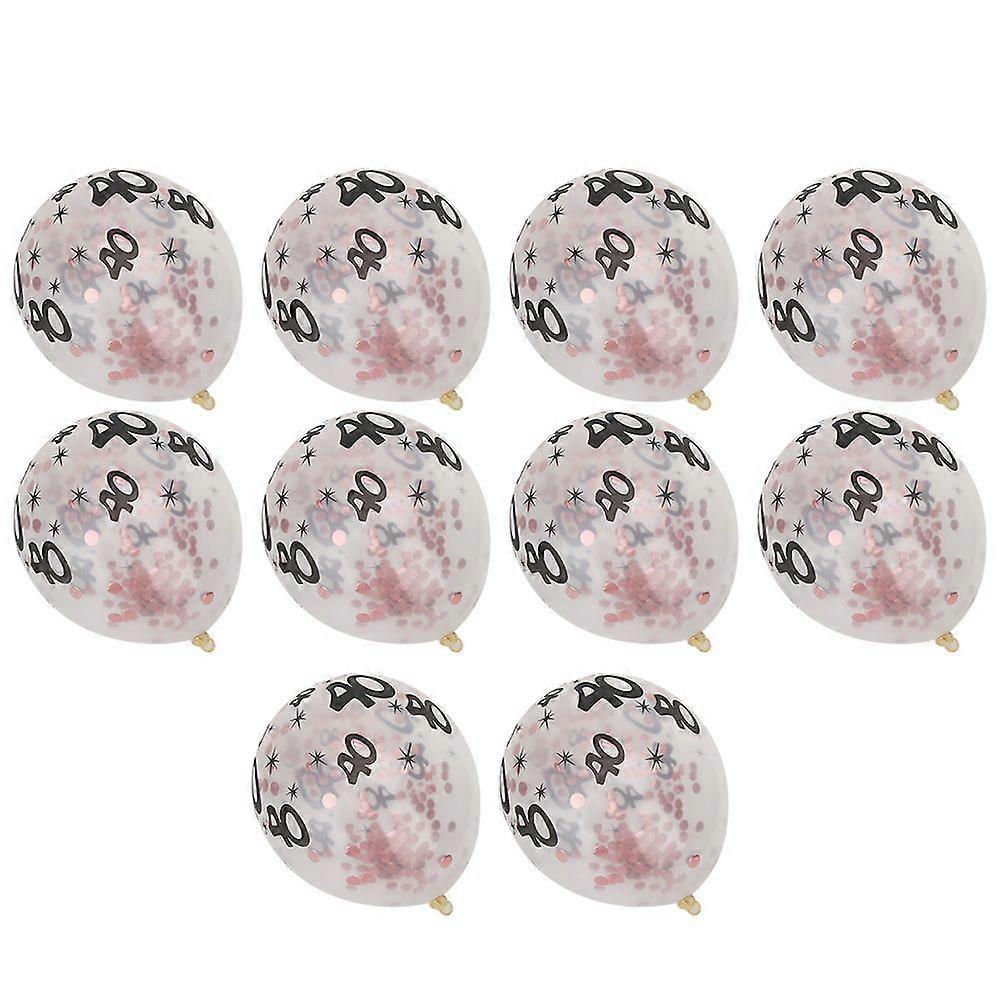 2025最新モデル10個ラテックス透明バルーン、Nnumber40パターン