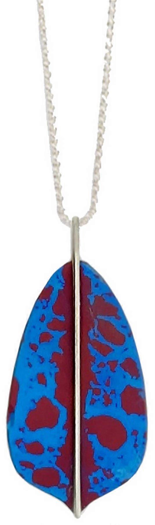 Ti2 Titanium Shield Pendant - Blue