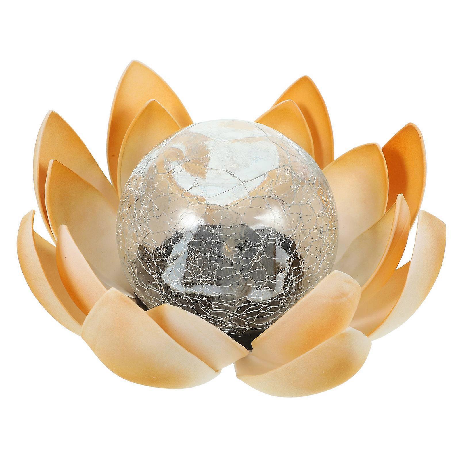 1pc Led Light Garden Light Yellow Easy Installation Durable Solar Energy Lamp For Patios Lawns And Gardens