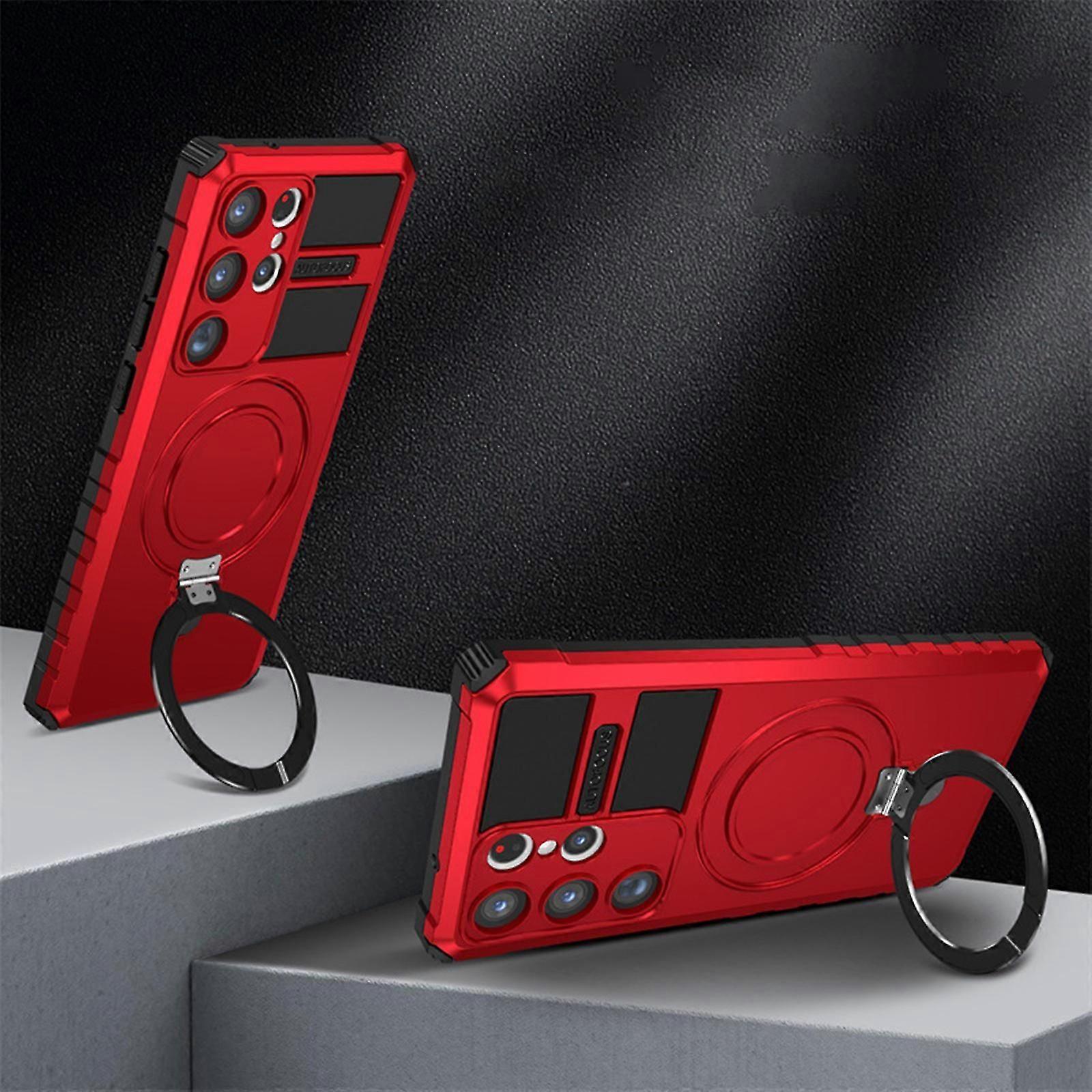 Case Magnetic for Samsung S24 UltraCompatible with MagSafe, Military Protection Shockproof Case S24 UltraCase with Kickstand