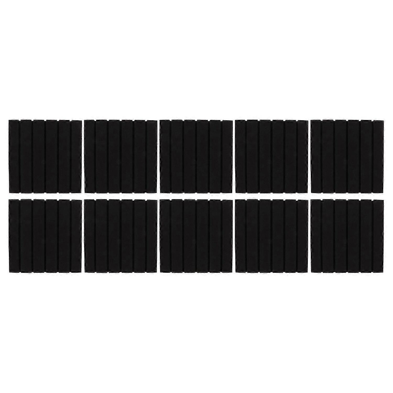 10Pcs Acoustic Foam Soundproof Polyurethane Noise Pollution Reducing Sound Absorbing Tool for Home Office