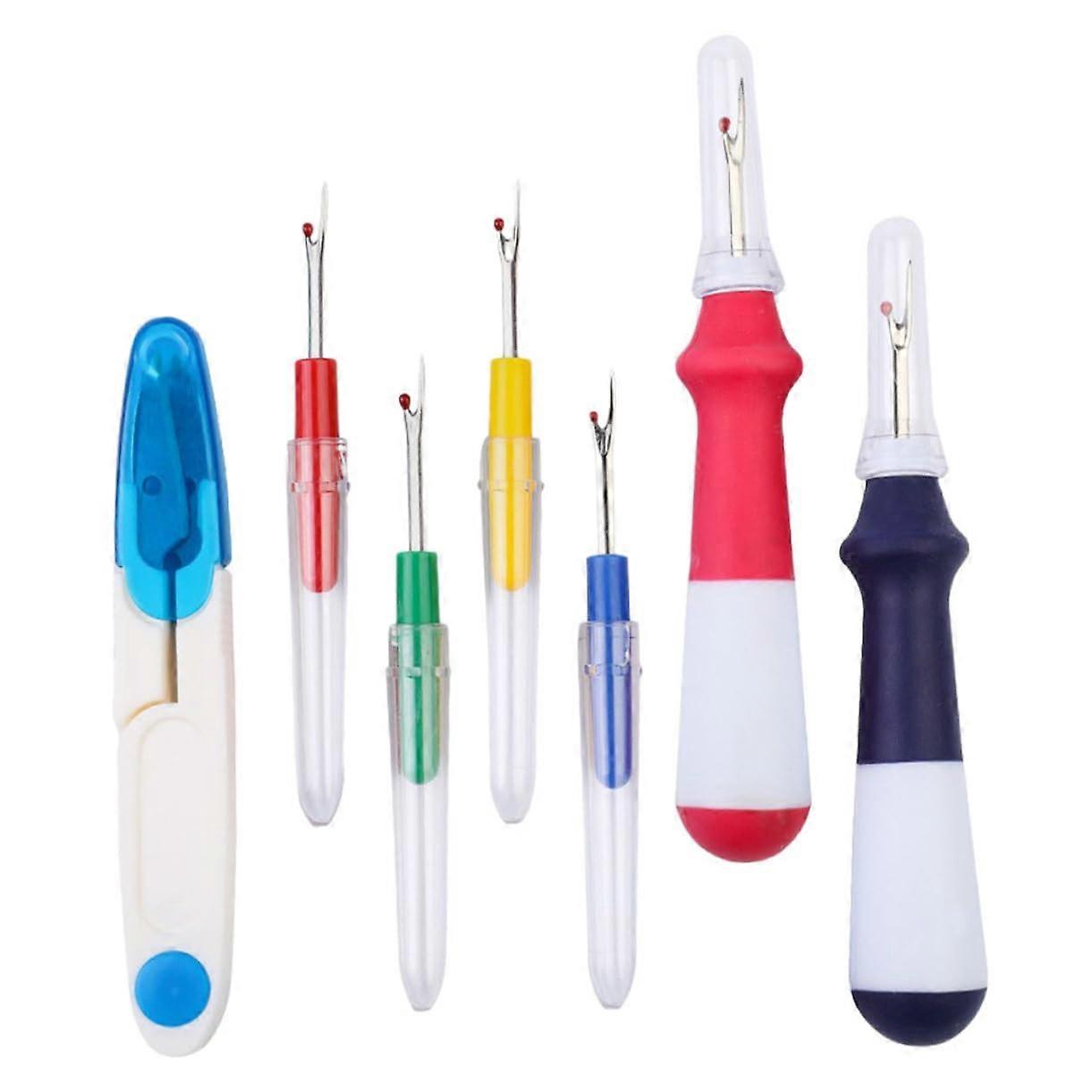 Seam Ripper Set, 1-Set Ergonomic Manual Tool, Precise Fabric Ripping, Protective Tip For Delicate Fabrics