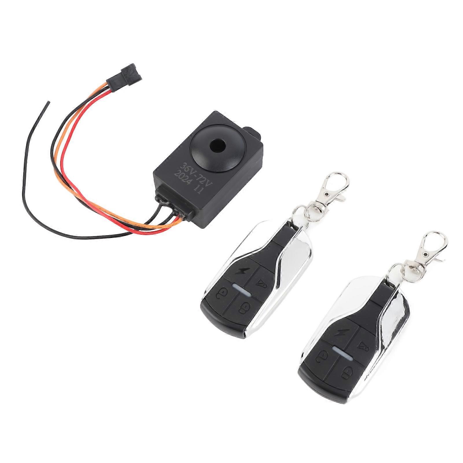 Electric Scooter AntiTheft Device Vibration Alarm Water Resistant One Button Starter Support Vehicle Search Function with Remote Controller