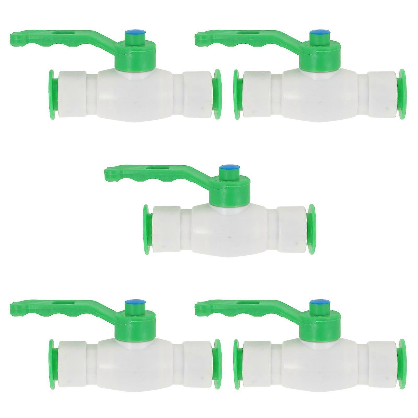 Irrigation Fitting System Valve Garden Hose Valve Home Use PPR 5.9×2.6×1.4in Quick Connect 5Pcs